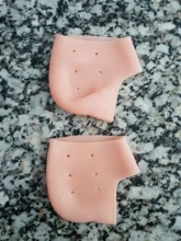 2 uds nuevo de silicona calcetines para el cuidado de los pies hidratante Gel tacón Delgado calcetines con agujero roto pie protectores de cuidado de la piel cuidado de los pies herramienta de