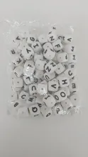 Kovict-Cuentas de silicona en forma de letras para mordedores de bebés, cuentas para mordedores de bebés, nombre personalizado, bricolaje, alfabeto, masticación de roedores, 12mm, 100 Uds.