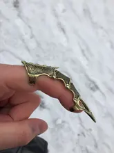 Docona-Anillos Midi Punk para mujer, armadura de Calavera, oro gótico, anillo ajustable de aleación, joyería de fiesta