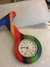 Reloj de enfermera con esfera redonda, cronógrafo portátil con estampado, reloj de silicona para enfermera, broche, Túnica, números