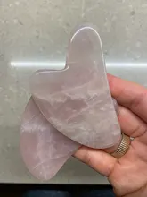 Tablero de Jade Guasha de cuarzo rosa, rascador de piedra Natural, herramientas para terapia de presión corporal, cara, cuello y espalda