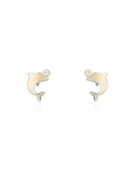 

Baby earrings or girl Delfin bicolor matte/gloss