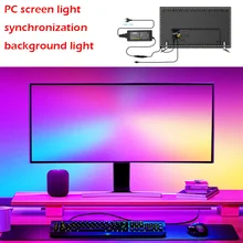 

PC Screen Lighting Sync Background LED Strip Light Ambient PC Backlight for Room Decor WS2812B LED Tape Game Festive Atmosphere