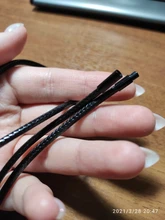 Collar de cadena de cuero negro para mujer y hombre, cuerda trenzada encerada hecha a mano, collar con cierre de acero inoxidable, joya con cadena y pendiente