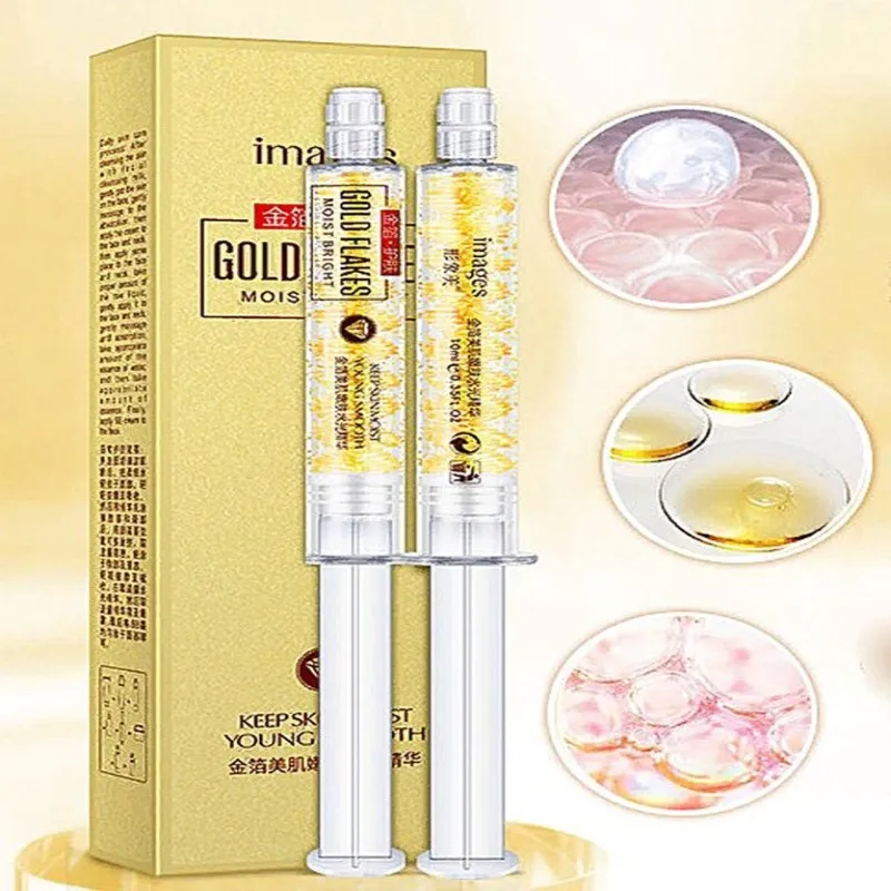 Serum for Face Rejuvenating face with particles of gold and hyaluronic acid images 10 ml. | Красота и здоровье
