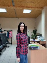 Plaid Shirt Outerwear Top Cotton Blouse Long-Sleeve Slim Female Autumn Winter And