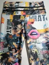 Women Leggings Running-Pants Fitness Digital Print Push-Up Workout High-Waist Stretch