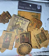 Lote de 40 unidades de tarjetas Estilo Vintage de papel Kraft con diseño de flores, ideal para diario, ideal para álbumes de recortes
