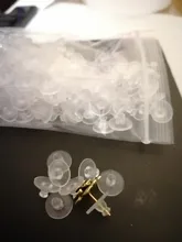 200 unids/lote de pendiente de silicona ronda enchufe de oído bloqueado tapas pendientes tapones traseros para piezas de DIY hallazgos de la joyería de hacer