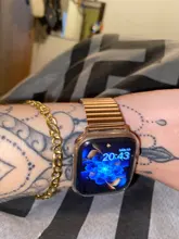 Correa de reloj elástica para Iwatch de 38mm, 40mm, 44mm y 42mm para mujer, banda de acero inoxidable para Apple Watch Series 6, 5, 4, 3, Se 2, expansión de lujo