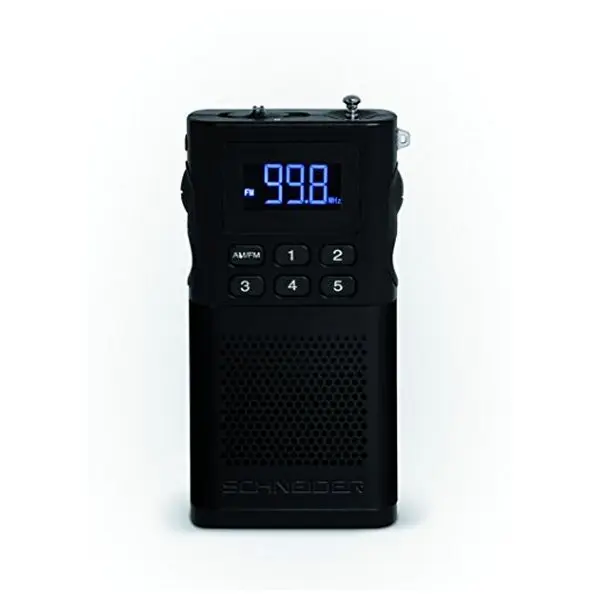 ТРАНЗИСТОР радио SCHNEIDER PICCOLO AM/FM светодиодный черный