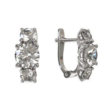 

Arina earrings in silver with cubic Zirconia