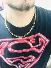 Vnox-Cadena de eslabones cubanos de acero inoxidable, collar de color dorado, plateado y negro, para hombres y mujeres