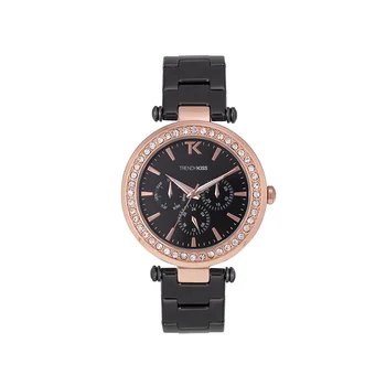 

Watch female TrendyKiss Laurenne-analog-multifunctional--shell with metal round rhinestone dial soleillé-bracele