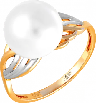 

Примаэксклюзив ring with 1 Pearl in red gold