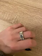 Anillos blancos de cristal de arcoíris bohemios para mujer, Baguette brillante de moda, Circonia cúbica, anillo de piedra, joyería para fiesta y boda