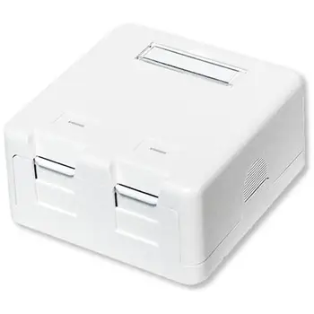 

IWP-MD SC-2E-wall socket for 2 fruits Keystone with white curtain and nameplate