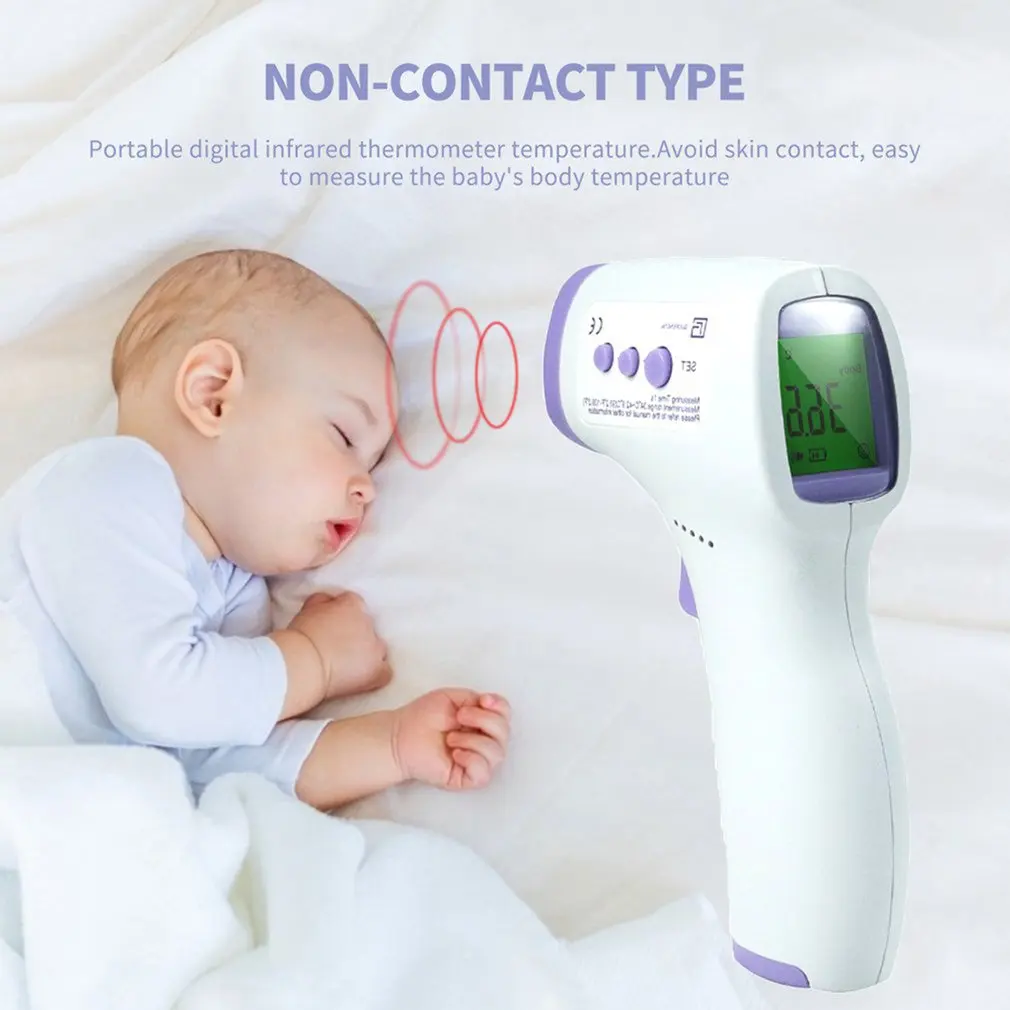 Baby Adults Forehead Digital Thermometer Non-contact Infrared Medical Thermometer Body Temperature Fever Measure Tool Backlight digital thermometer