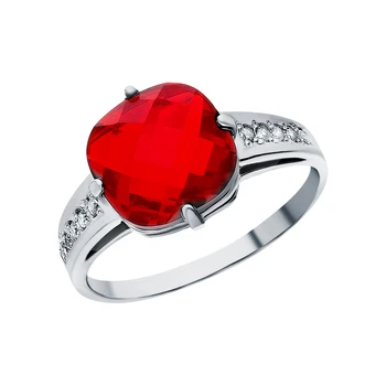 

Silver ring with cubic zirconia sunlight sample 925