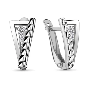 

Aquamarine earrings with cubic zirconia, 925 sterling silver