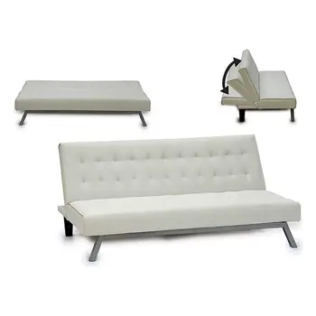 

Sofa White Leatherette (83 x 79 x 180 cm)