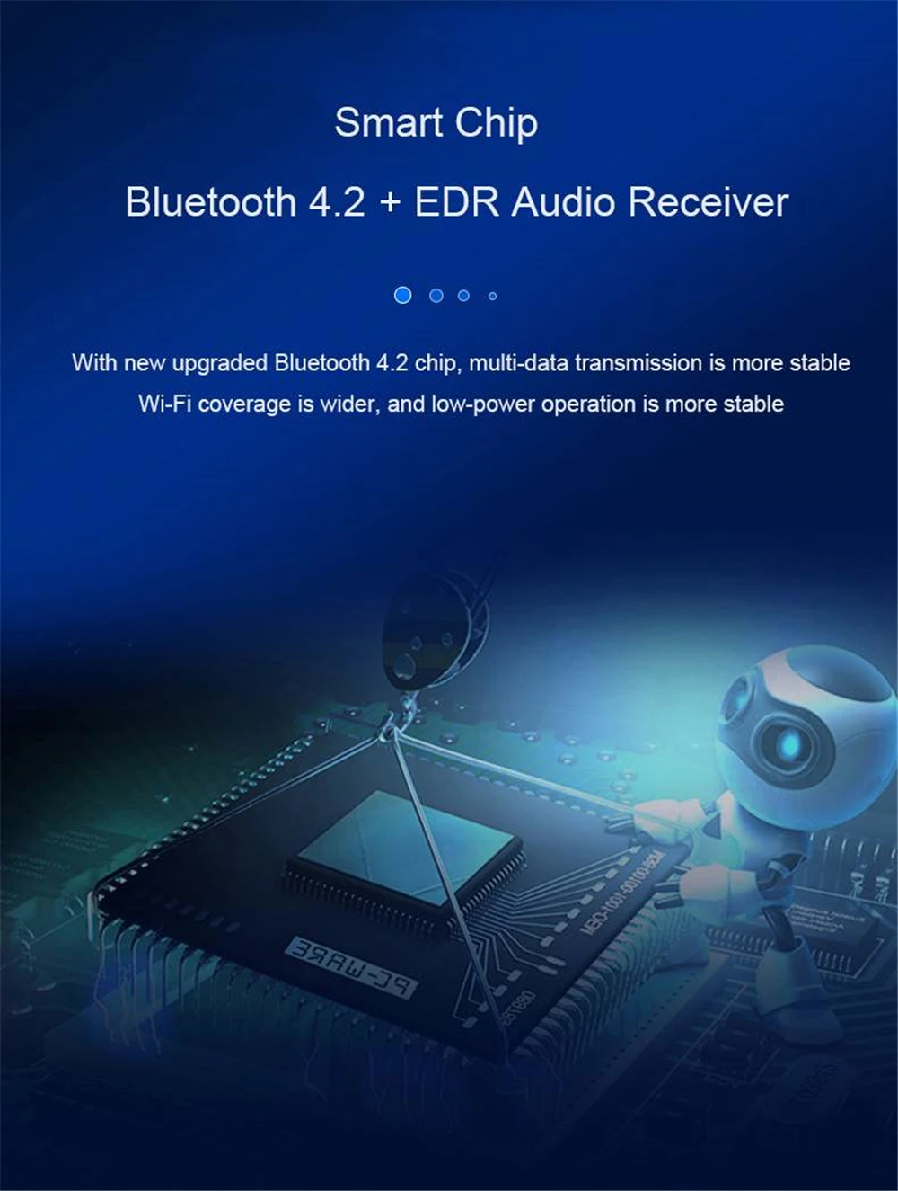 Характеристики продукта: Модель: BT 001 видение: bluetooth 4,2+ EDR Размер продукта: 52,2*16,5*12 мм чип: WT2005 частота: 2,4 ГГц Номинальное напряжение
