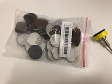 Discos de lijado de 1 pulgada + almohadilla de lijado de bucle, 1 pulgada + 1/8 pulgadas, conjunto mixto de lija, 100 Uds.