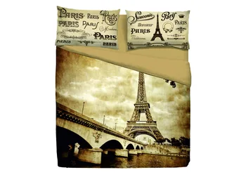 

Full bed sheets bedspread single line Happy design Paris bed measurement