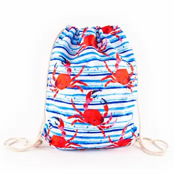 

Biggdesign AnemosS Crab Pattern Drawstring Backpack