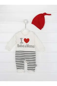 

Gray Male Baby Hat Jumpsuit