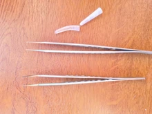 Pinzas electrónicas industriales antiestáticas ESD, Punta rectas y curvadas, pinzas de acero inoxidable de precisión, herramienta manual de reparación para teléfono SMD