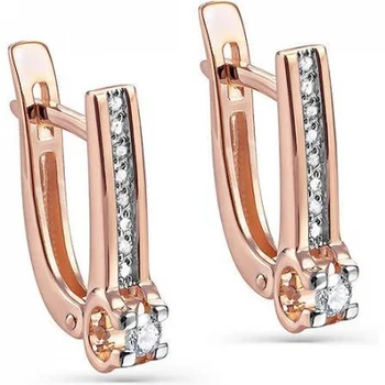 

Kabarovsky earrings with 18 diamonds in red gold