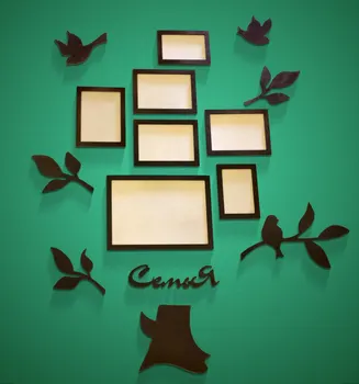 

Set collage 7 photo frames made of wood "tree family"