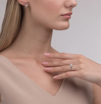 

Silver earrings with cubic zirconia sunlight sample 925