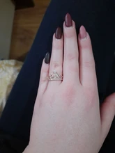 UMODE corona anillo para las mujeres Zircon de oro rosa de moda de lujo de compromiso de boda, anillos de promesa de accesorios de joyería UR0217