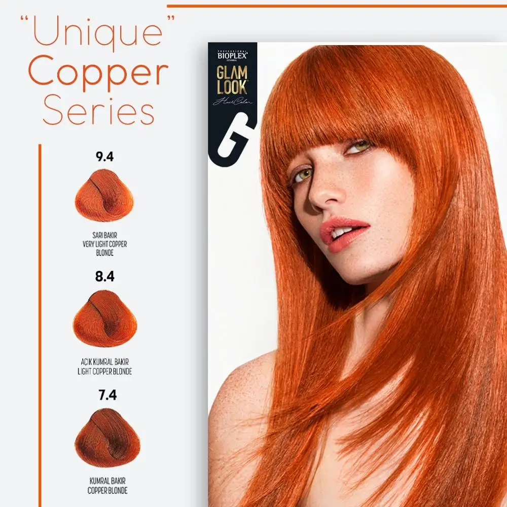 2 Packs Bioplex Glamlook Hair Dye - "unique" Copper Series Nourishing Hair  Color Cream Makeup For Home And Hairdressing Salons - Hair Color -  AliExpress