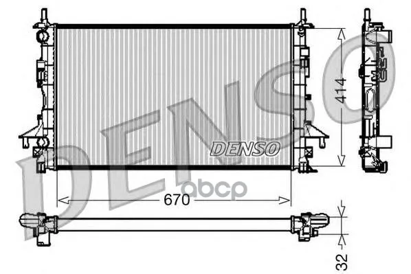 Радиатор Системы Охлаждения Denso арт. DRM23084