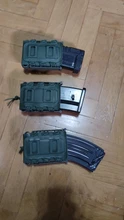 Bolsa de revista táctica Molle para Ar15 M4 5,56 7,62 9mm escorpión rápido Mag de liberación rápida Mag TPR funda con cubierta caja de engranaje de caza