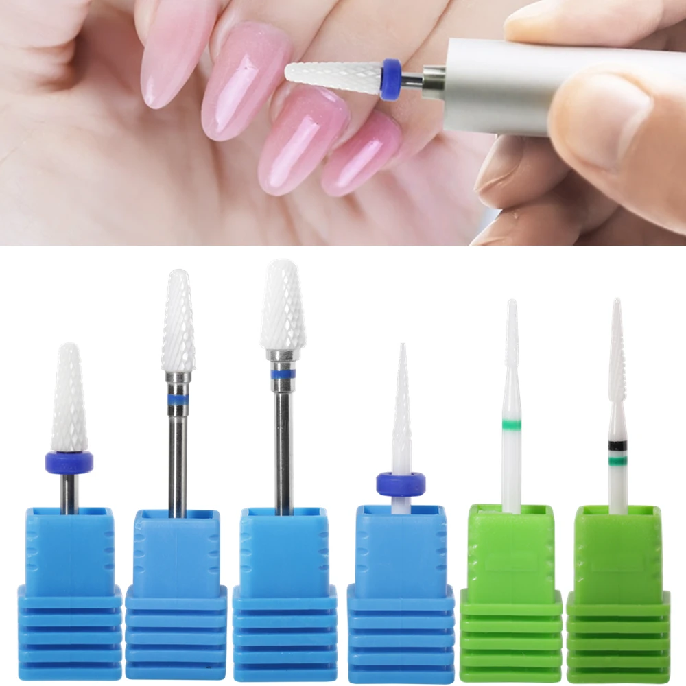 

1pcs Ceramic Nail Drill Bits Milling Cutter for Manicure Pedicure Electric Nail Files Buffers Nail Art Equipment Accessories