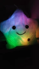34CM Creative Toy Luminous Pillow Soft Stuffed Plush Glowing Colorful Stars Cushion Led