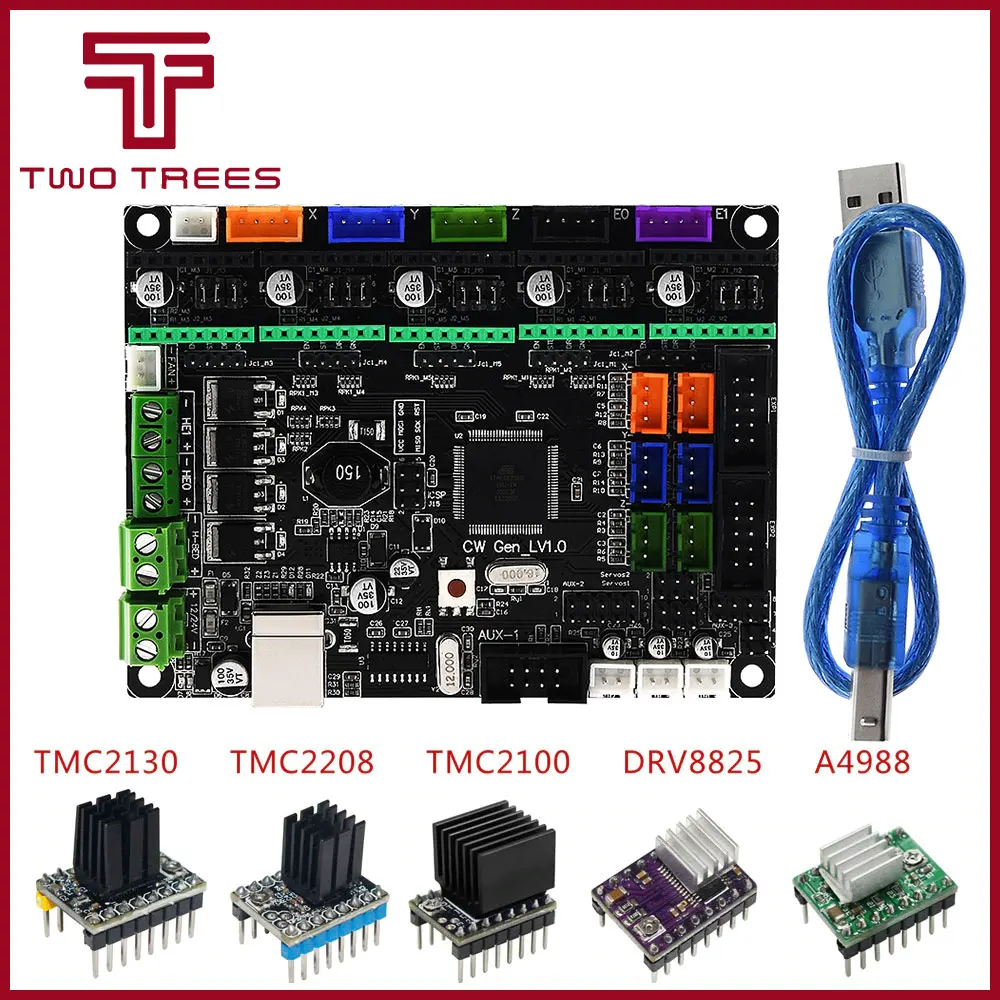 Контроллер печатная плата MKS Gen L V1.0 интегрированная материнская плата совместима с Ramps1.4/Mega2560 R3 Поддержка a4988/DRV8825/TMC2100/TMC2208