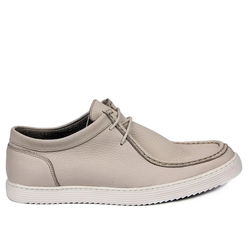 Sail Lakers-Beige Leather Male Shoes | Обувь
