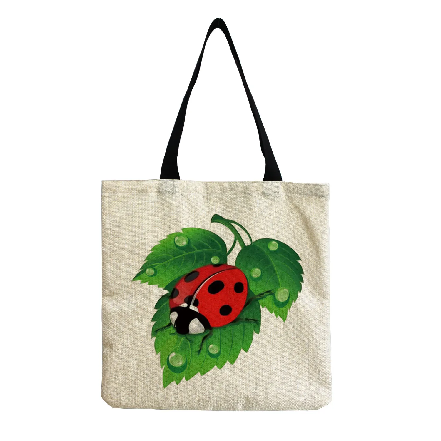 Cartoon Animal Bee Insect Printed Women Shoulder Bag Fashion Eco Friendly Shopping Tote Outdoor High Capacity Portable Handbags 