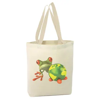 

Angemiel Bag Crazy Frog Shopping Beach Tote Bag
