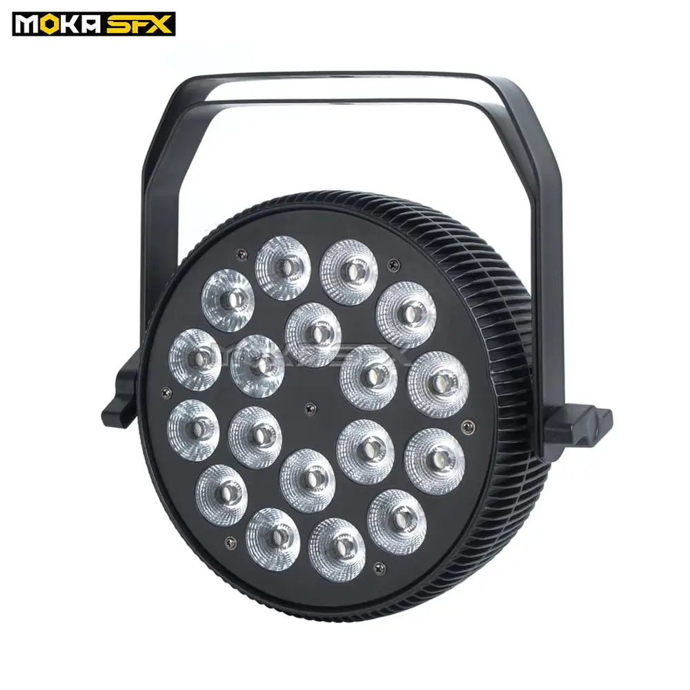 

6pcs/lot 18*18W Par Can Light for Wedding RGBWA+UV Flat Dj Par Light Stage Lights