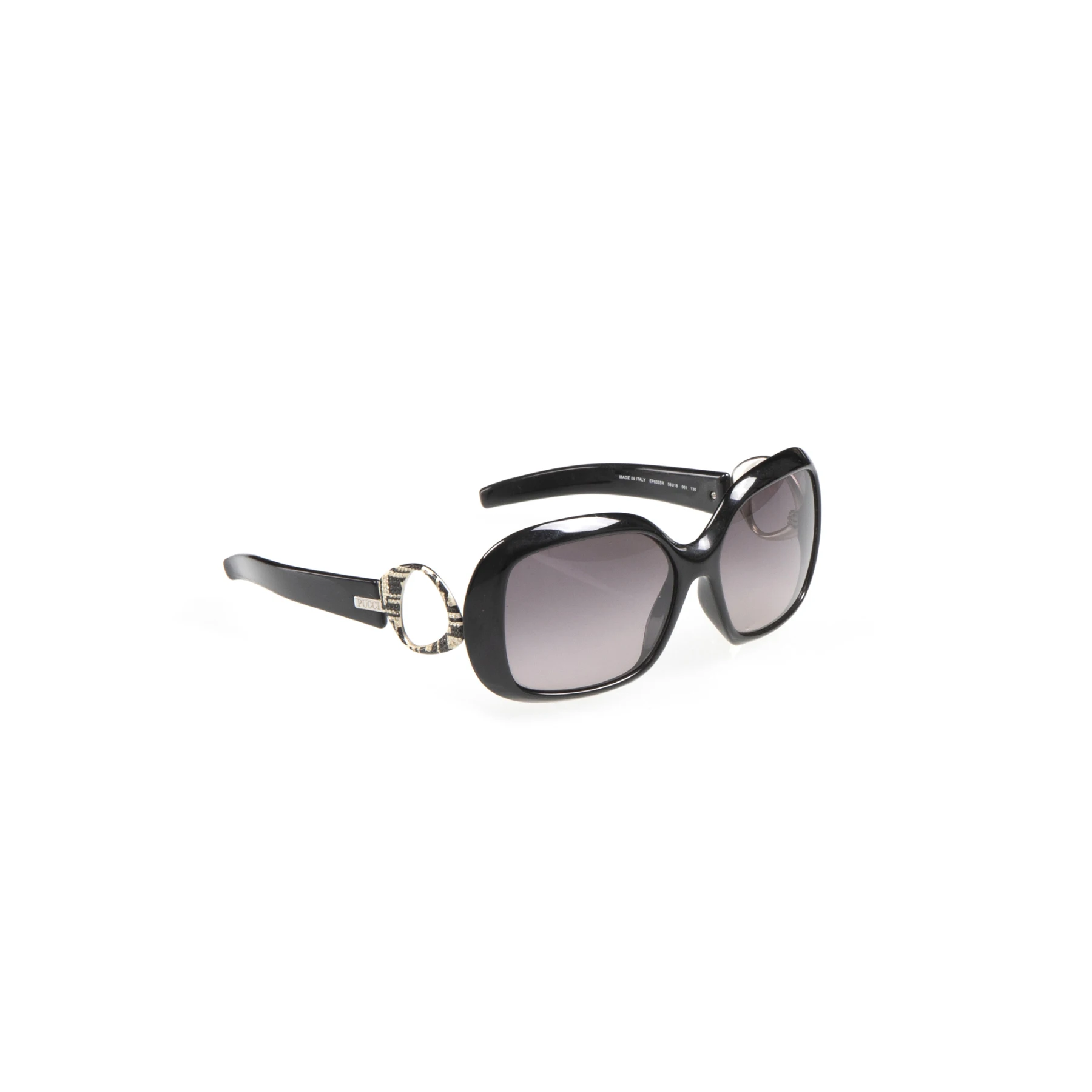 

Women's sunglasses ep 633sr 001 bone black organic rectangle rectangular 58-16-130 emilio pucci
