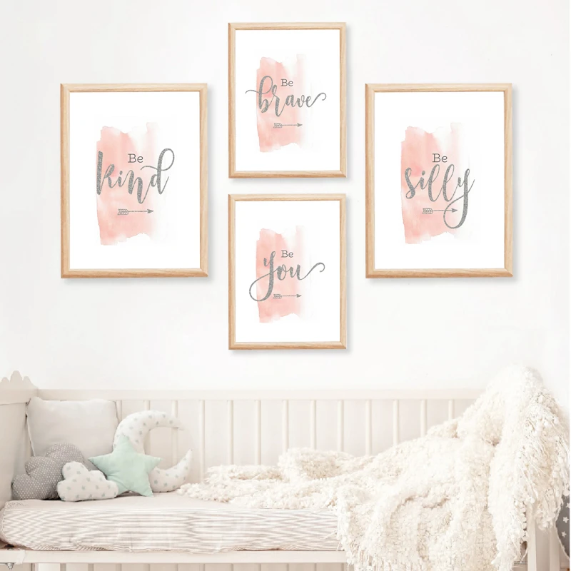 Teen Girl Wall Art Canvas Painting Be Kind Inspirational Quote Print Blush Grey Wall Picture Nordic Poster Girls Bedroom Decor Painting Calligraphy Aliexpress teen girl wall art canvas painting be kind inspirational quote print blush grey wall picture nordic poster girls bedroom decor