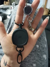 Cordón de identificación de carrete de 15 estilos, soporte de tarjeta de identificación, llavero cadena retráctil, carrete, cinturón extensible, llavero con Clip