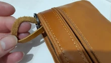 Mini Cartera de piel auténtica con cremallera para hombre y mujer, monedero pequeño y delgado de estilo Vintage