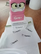 Sello personalizable para ropa, estampa sobre tela con un sello único y de diseño infantil para uso en tela a prueba de agua